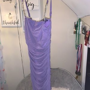 Purple rouched dress